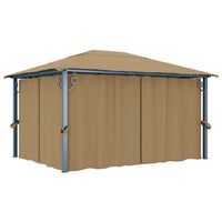 Prieel Met Gordijn Aluminium