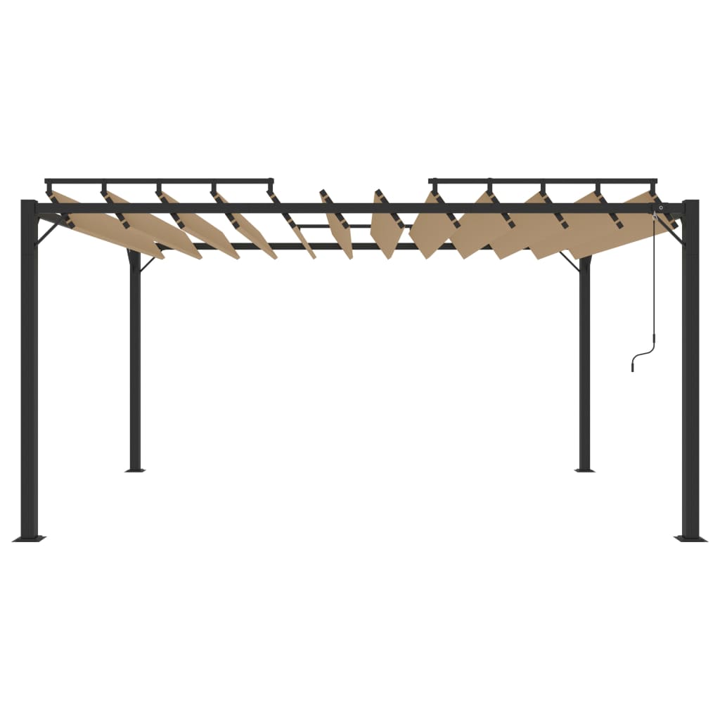 Prieel Met Lamellendak Stof En Aluminium