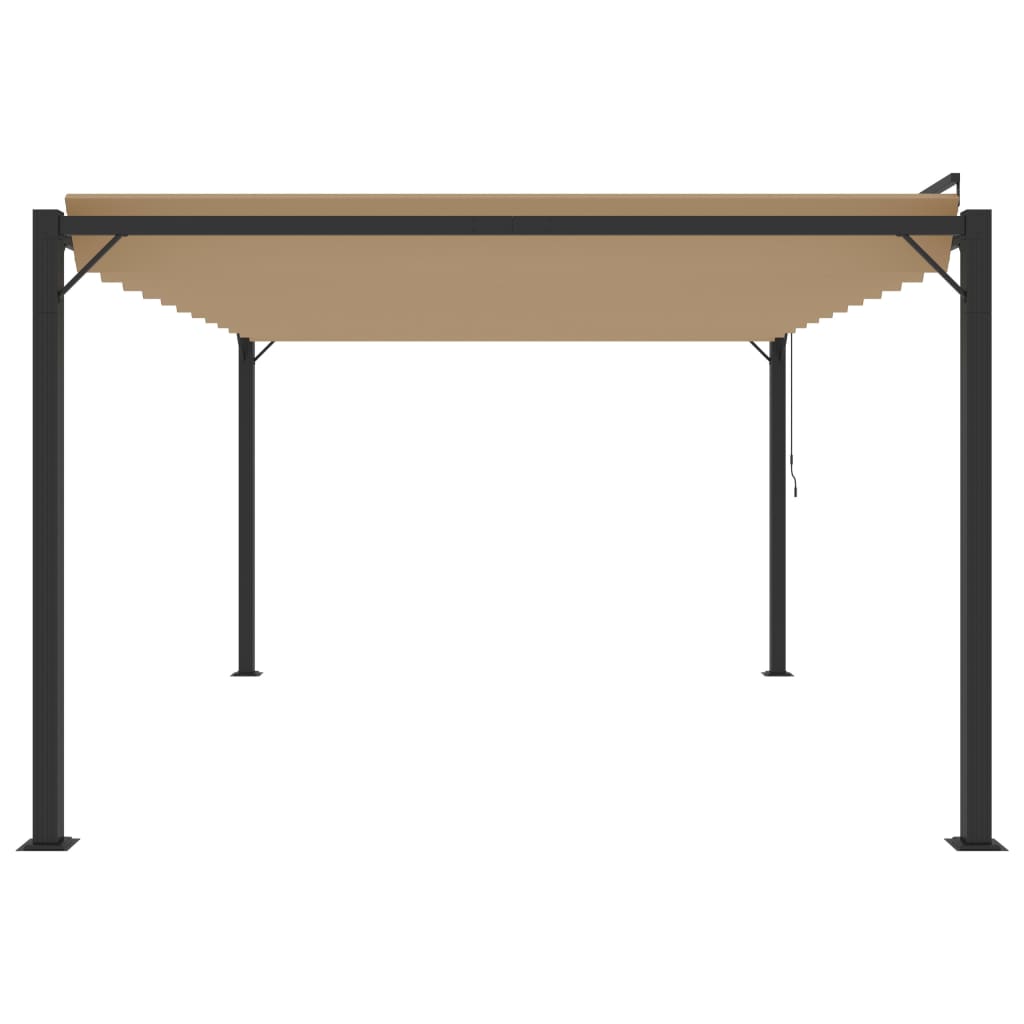 Prieel Met Lamellendak Stof En Aluminium
