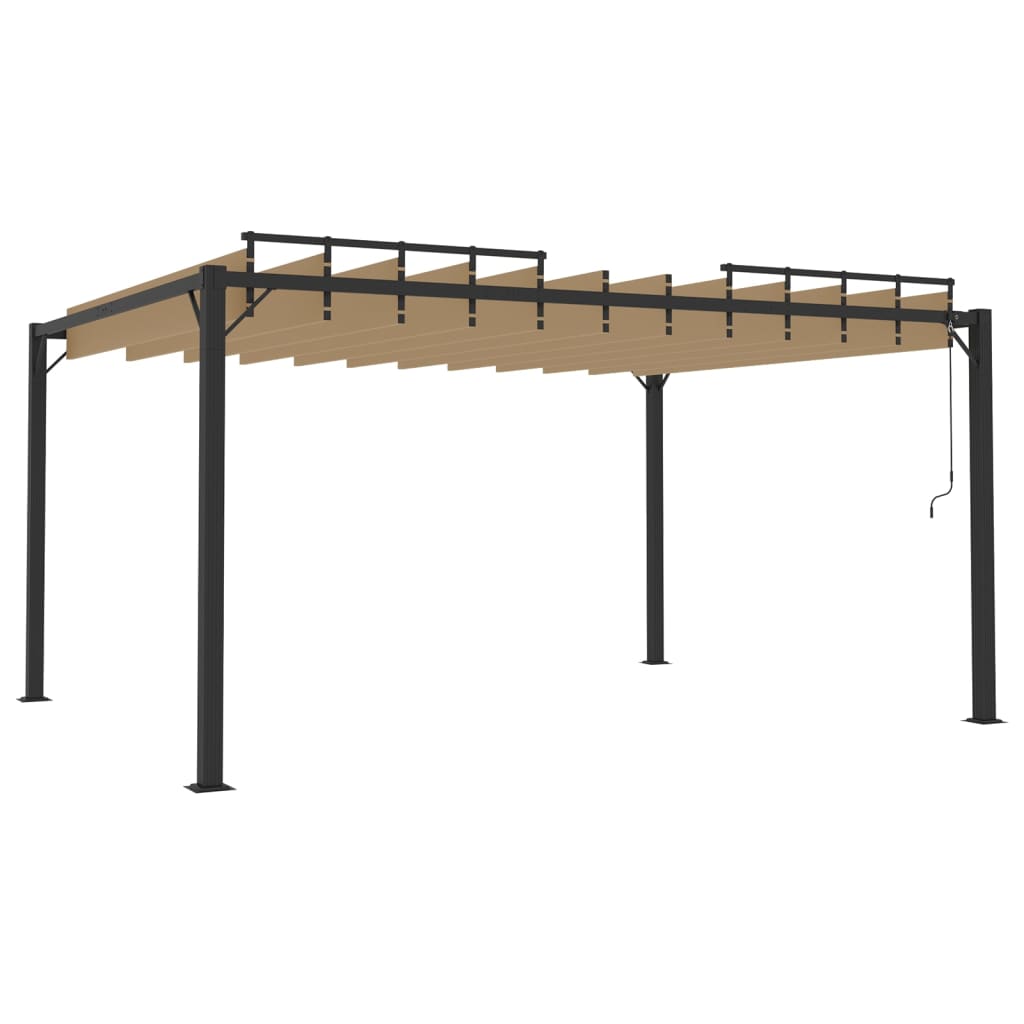 Prieel Met Lamellendak Stof En Aluminium