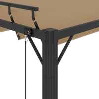 Prieel Met Lamellendak Stof En Aluminium