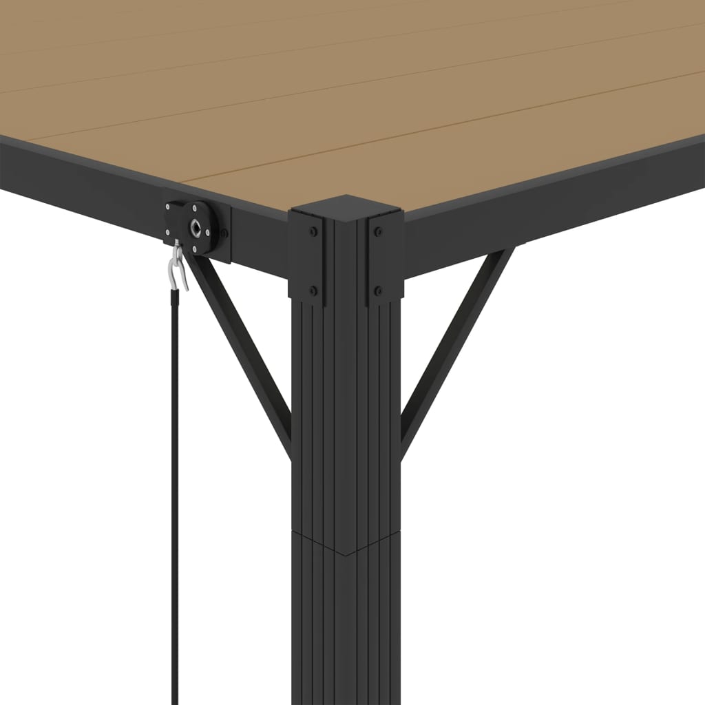 Prieel Met Lamellendak Stof En Aluminium