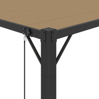 Prieel Met Lamellendak Stof En Aluminium