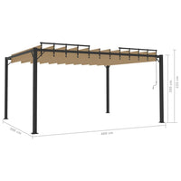 Prieel Met Lamellendak Stof En Aluminium