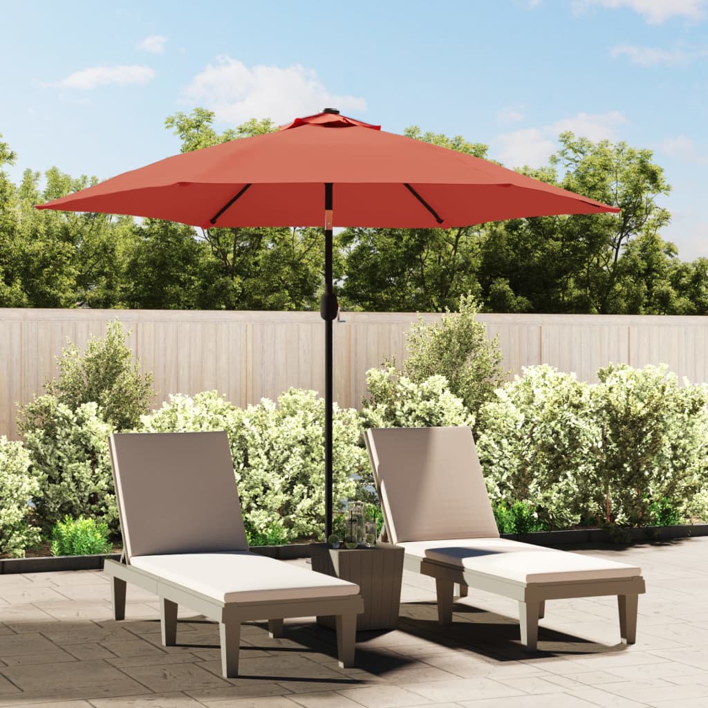 Parasol Met Metalen Paal 300 Cm Blauw