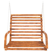 Schommelbank 126X63X92 Cm Gebogen Hout Met Teakafwerking