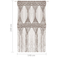 Gordijn Macramé 140X240 Cm Katoen