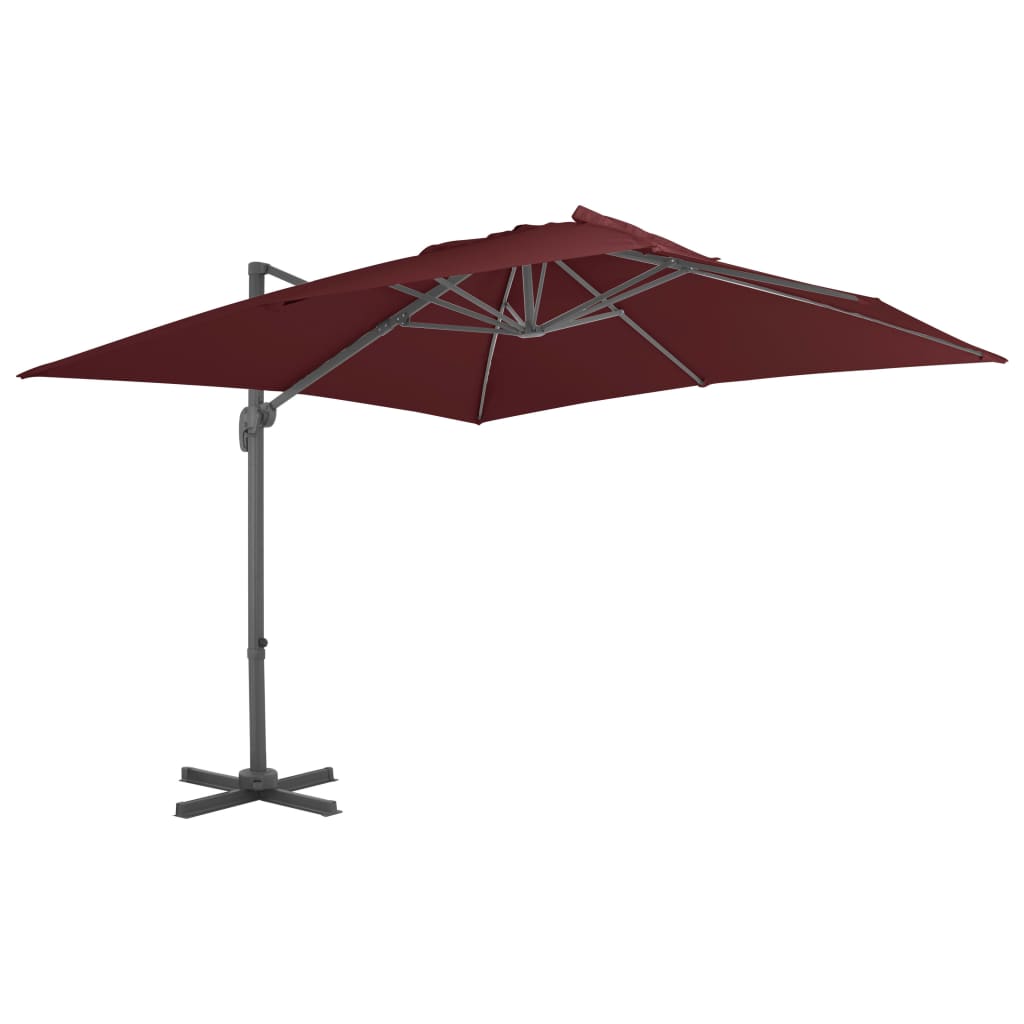Zwevende Parasol Met Aluminium Paal 4X3 M