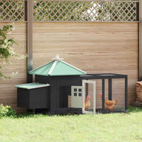 Kippenhok Met Nestkast 190X72X102 Massief Vurenhout