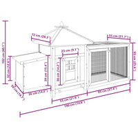 Kippenhok Met Nestkast 190X72X102 Massief Vurenhout
