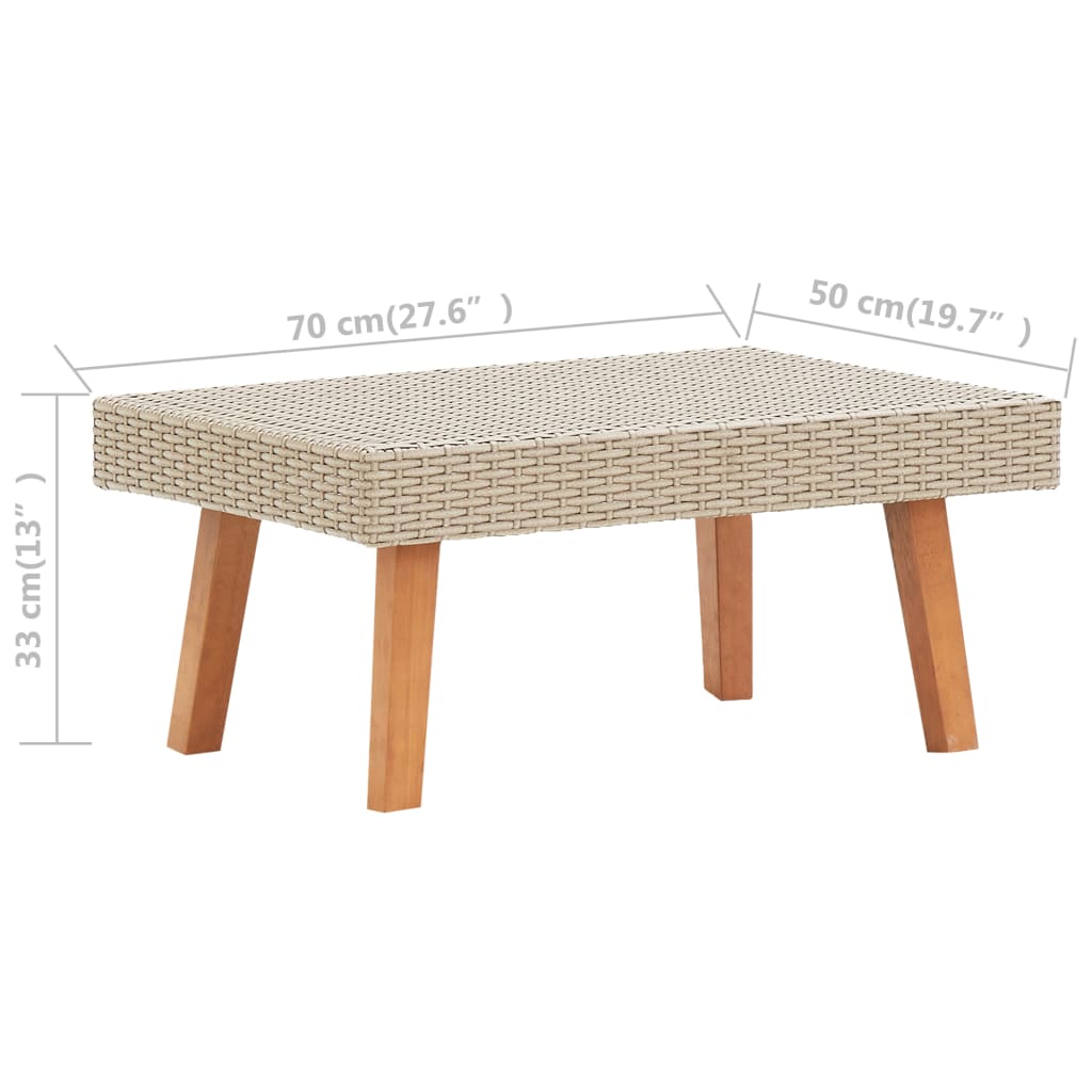 2-Delige Loungeset Met Kussens Poly Rattan