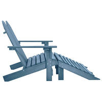 Tuinstoel 2-Zits Adirondack Met Voetenbank Vurenhout Blauw