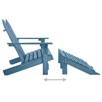 Tuinstoel 2-Zits Adirondack Met Voetenbank Vurenhout Blauw