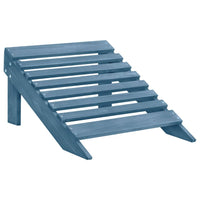 Tuinstoel 2-Zits Adirondack Met Voetenbank Vurenhout Blauw
