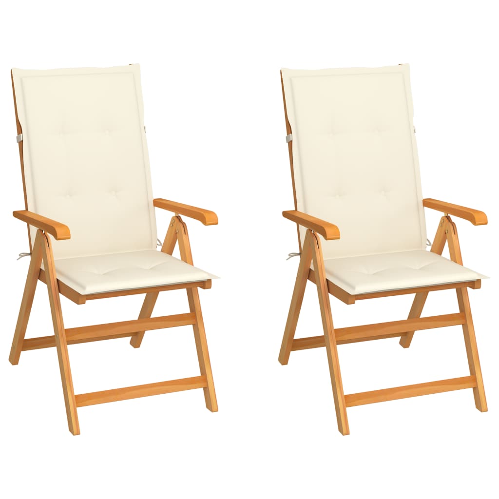 Tuinstoelen Met E Kussens Massief Teakhout
