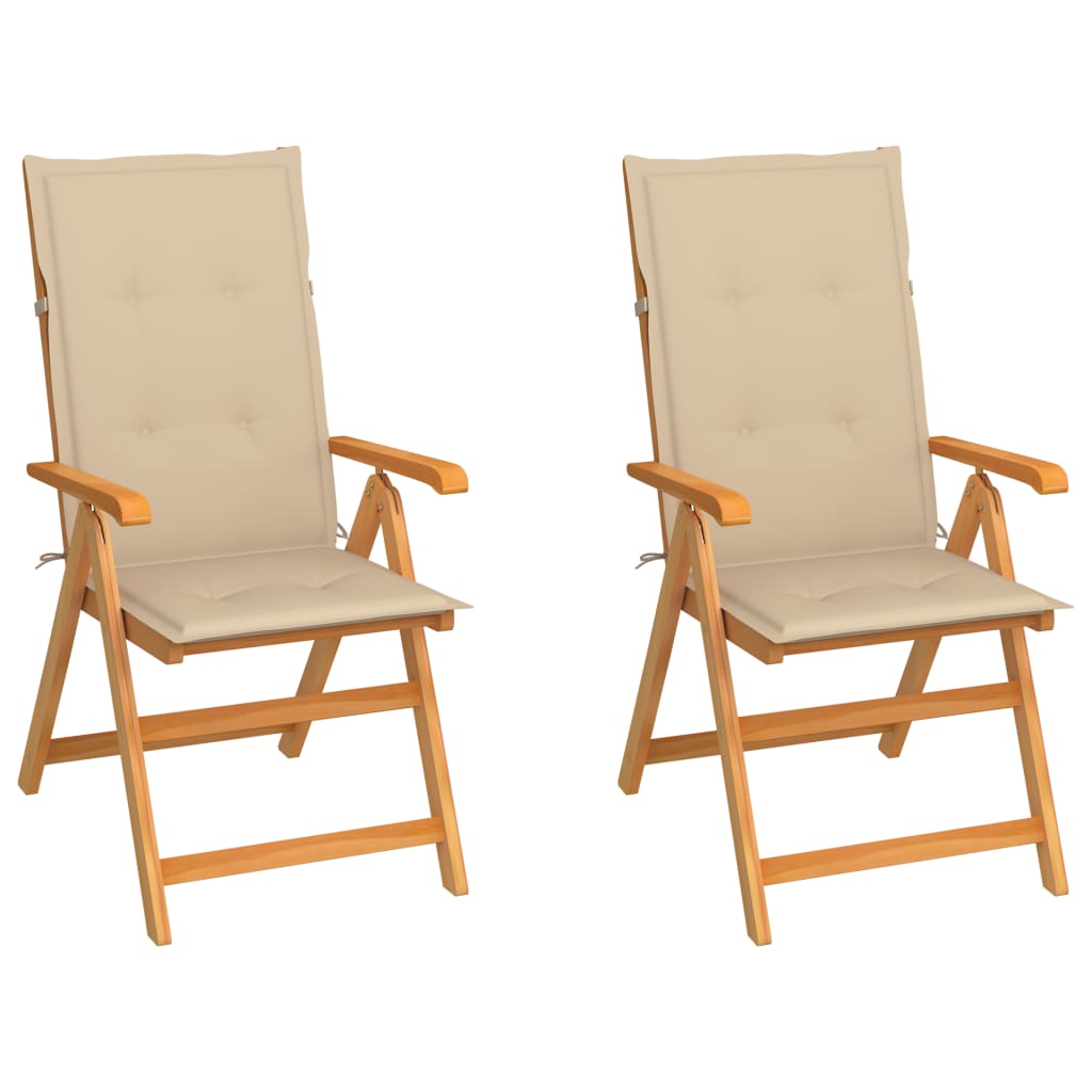 Tuinstoelen Met E Kussens Massief Teakhout