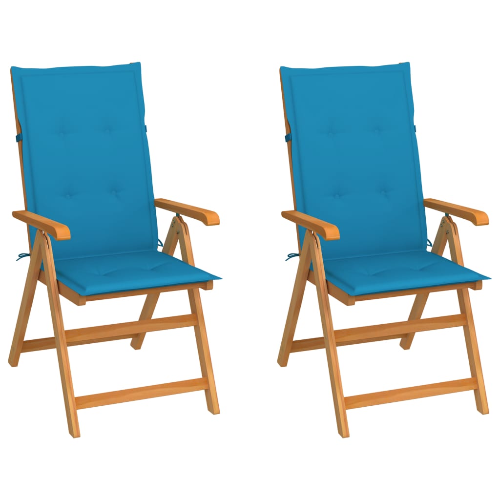 Tuinstoelen Met E Kussens Massief Teakhout
