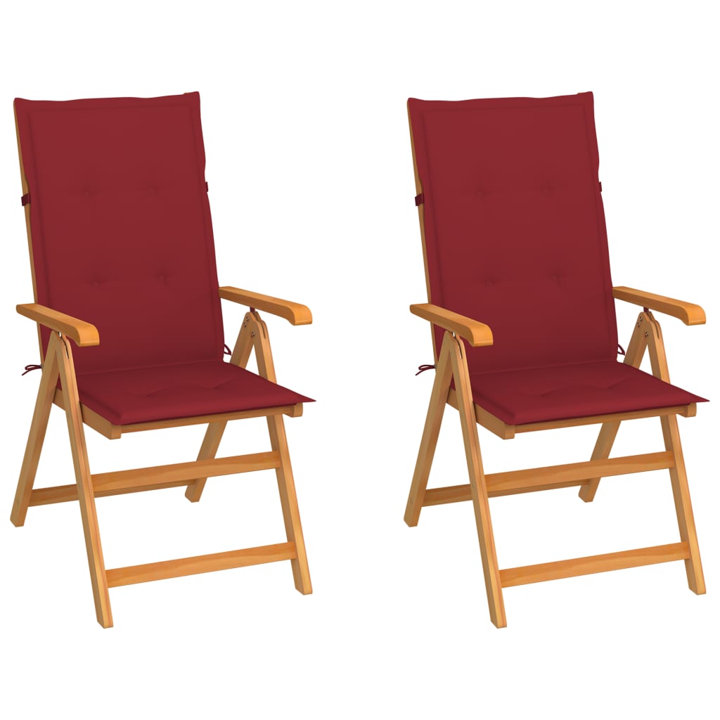 Tuinstoelen Met E Kussens Massief Teakhout