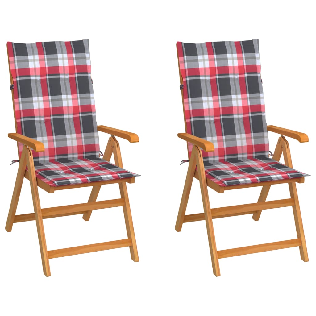 Tuinstoelen Met E Kussens Massief Teakhout