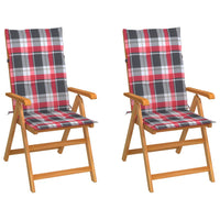 Tuinstoelen Met E Kussens Massief Teakhout
