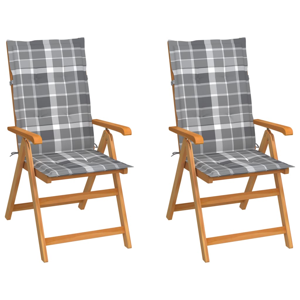 Tuinstoelen Met E Kussens Massief Teakhout