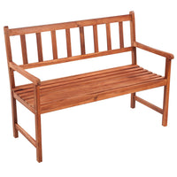 Tuinbank Met Kussen 120 Cm Massief Acaciahout Beige