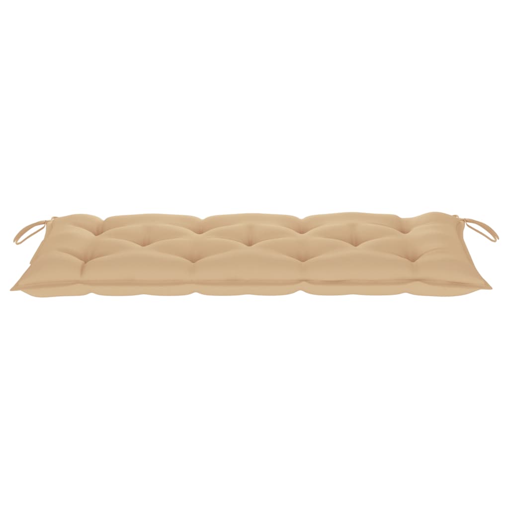 Tuinbank Met Kussen 120 Cm Massief Acaciahout Beige