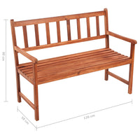Tuinbank Met Kussen 120 Cm Massief Acaciahout Beige
