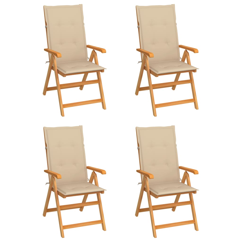 Tuinstoelen Met E Kussens Massief Teakhout
