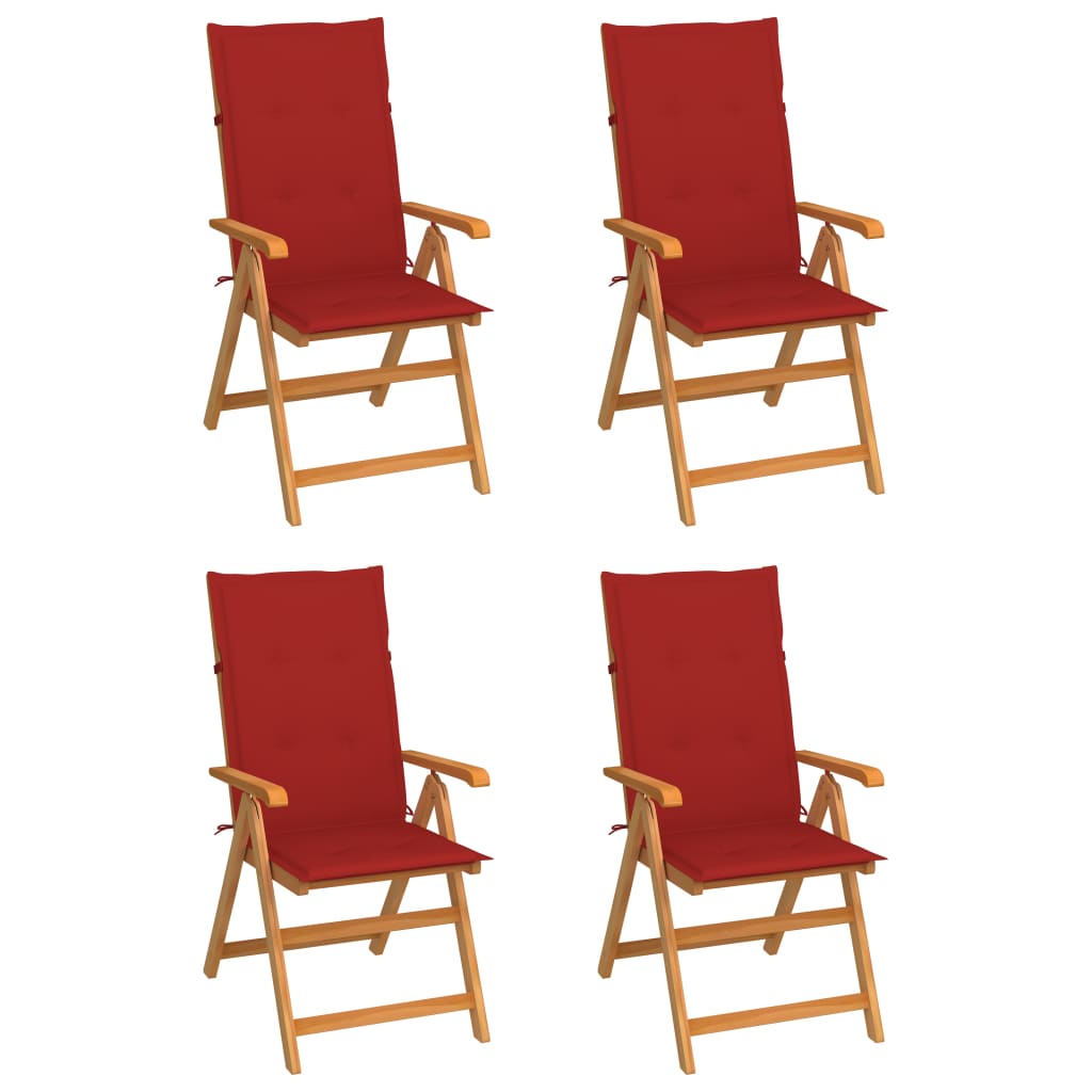 Tuinstoelen Met E Kussens Massief Teakhout