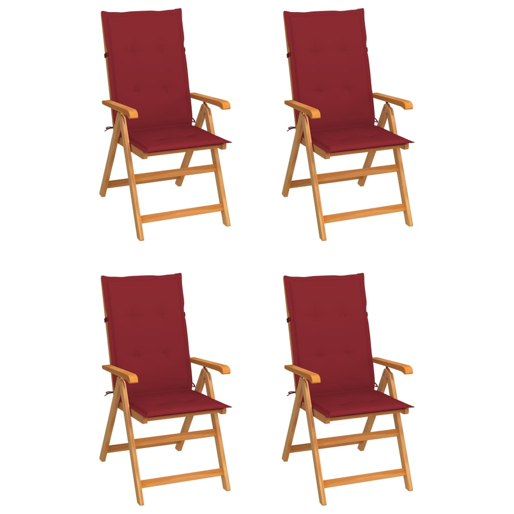 Tuinstoelen Met E Kussens Massief Teakhout