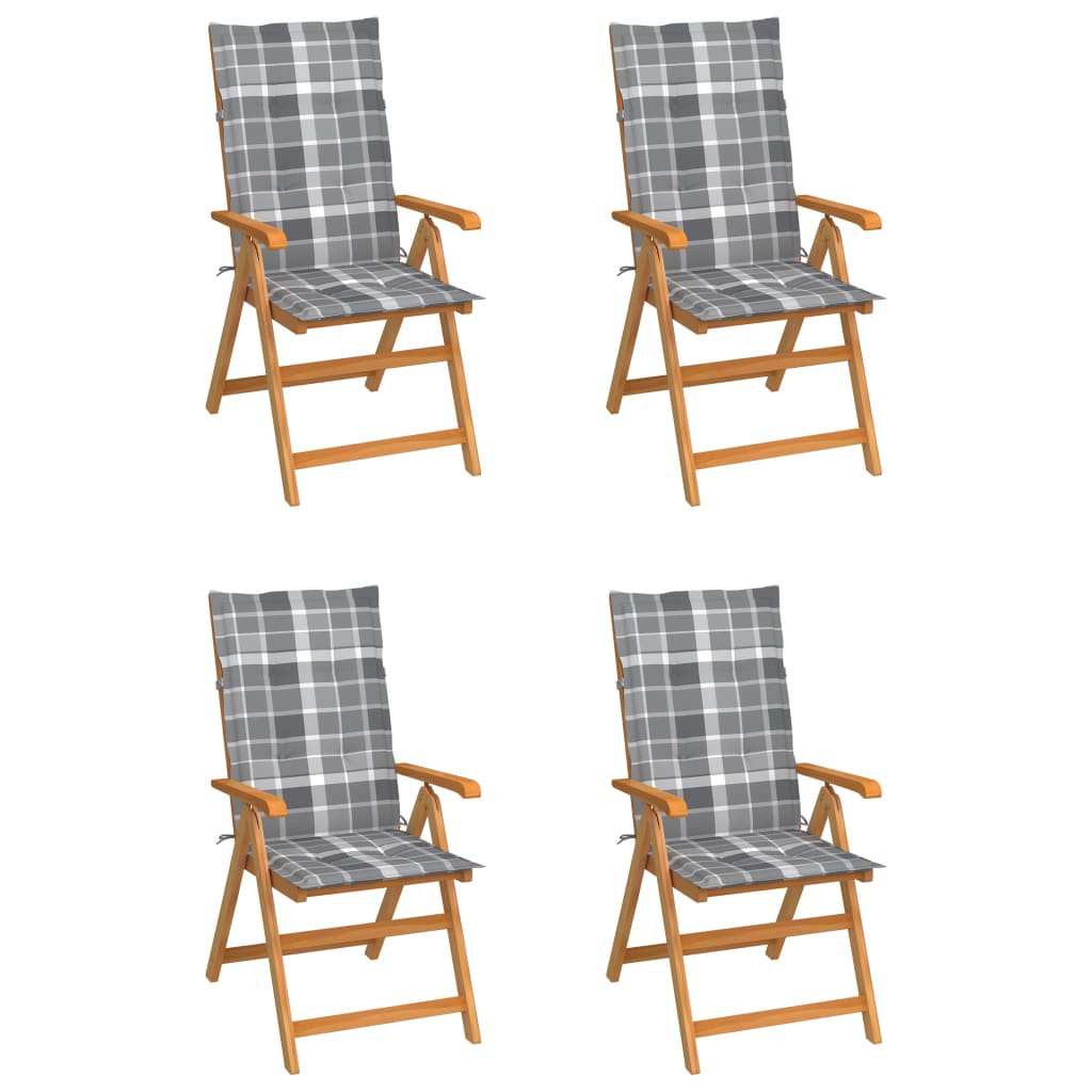 Tuinstoelen Met E Kussens Massief Teakhout