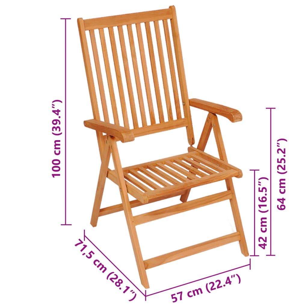 Tuinstoelen Met E Kussens Massief Teakhout