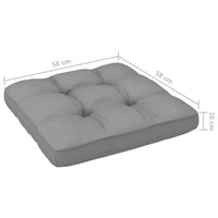 4-Delige Loungeset Pallet Met Kussens Geïmpregneerd Grenenhout Grijs