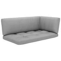 4-Delige Loungeset Pallet Met Kussens Geïmpregneerd Grenenhout Grijs