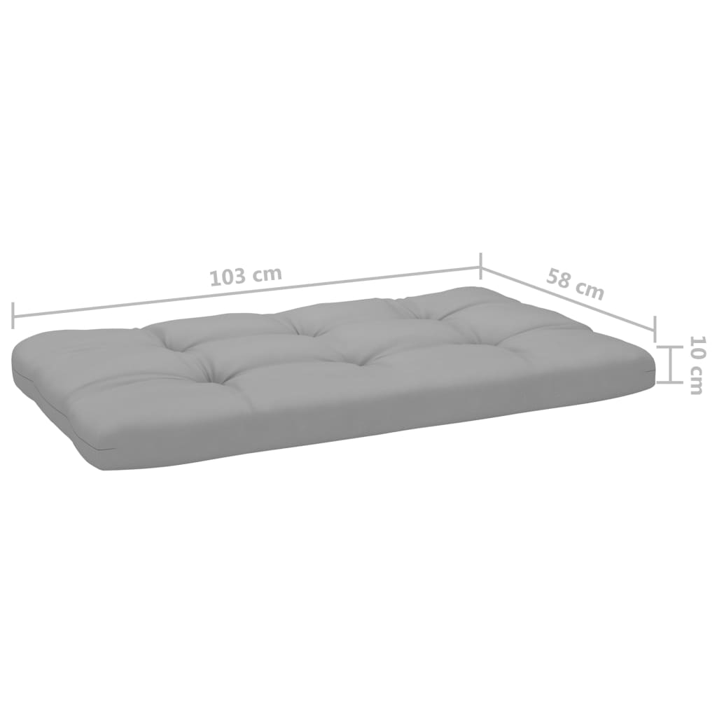 4-Delige Loungeset Pallet Met Kussens Geïmpregneerd Grenenhout Grijs