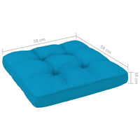 4-Delige Loungeset Pallet Met Kussens Geïmpregneerd Grenenhout Blauw