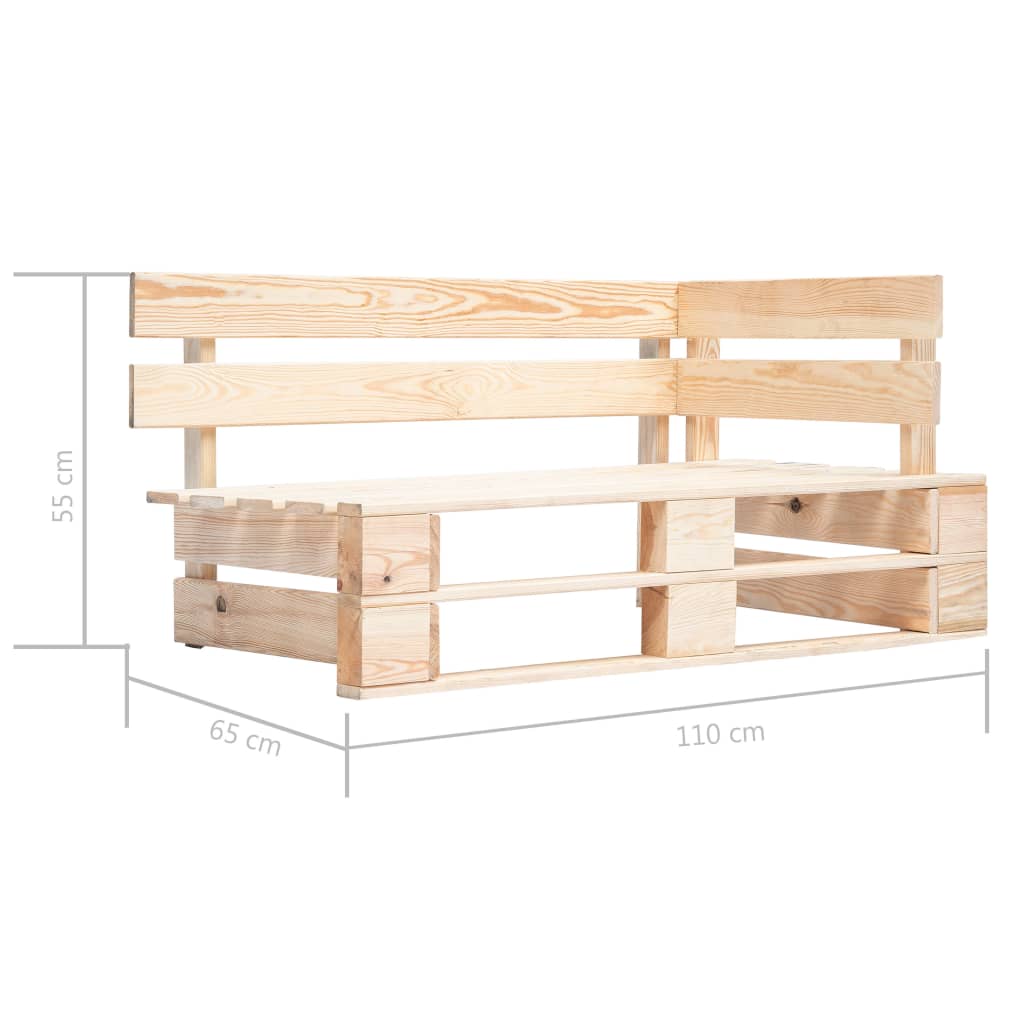 4-Delige Loungeset Pallet Met Kussens Geïmpregneerd Grenenhout Blauw