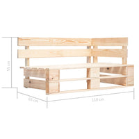 4-Delige Loungeset Pallet Met Kussens Geïmpregneerd Grenenhout Blauw