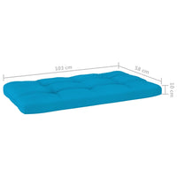 4-Delige Loungeset Pallet Met Kussens Geïmpregneerd Grenenhout Blauw