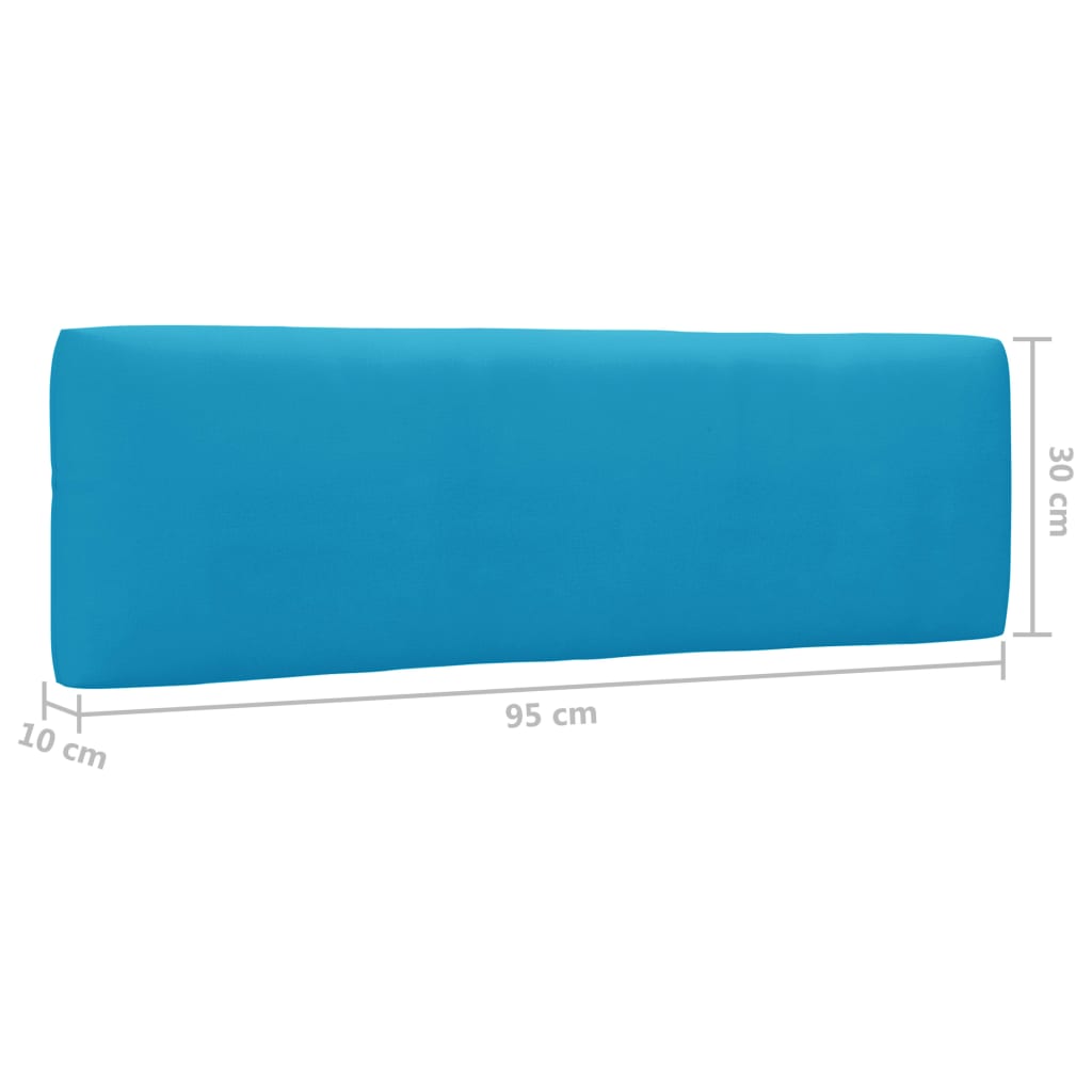 4-Delige Loungeset Pallet Met Kussens Geïmpregneerd Grenenhout Blauw