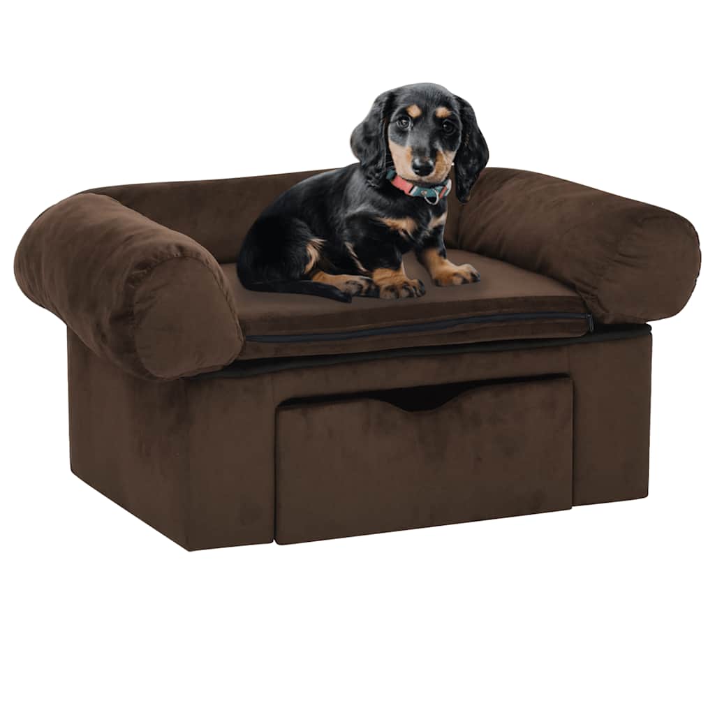 Hondenbank Met Lade 75X50X38 Cm Pluche