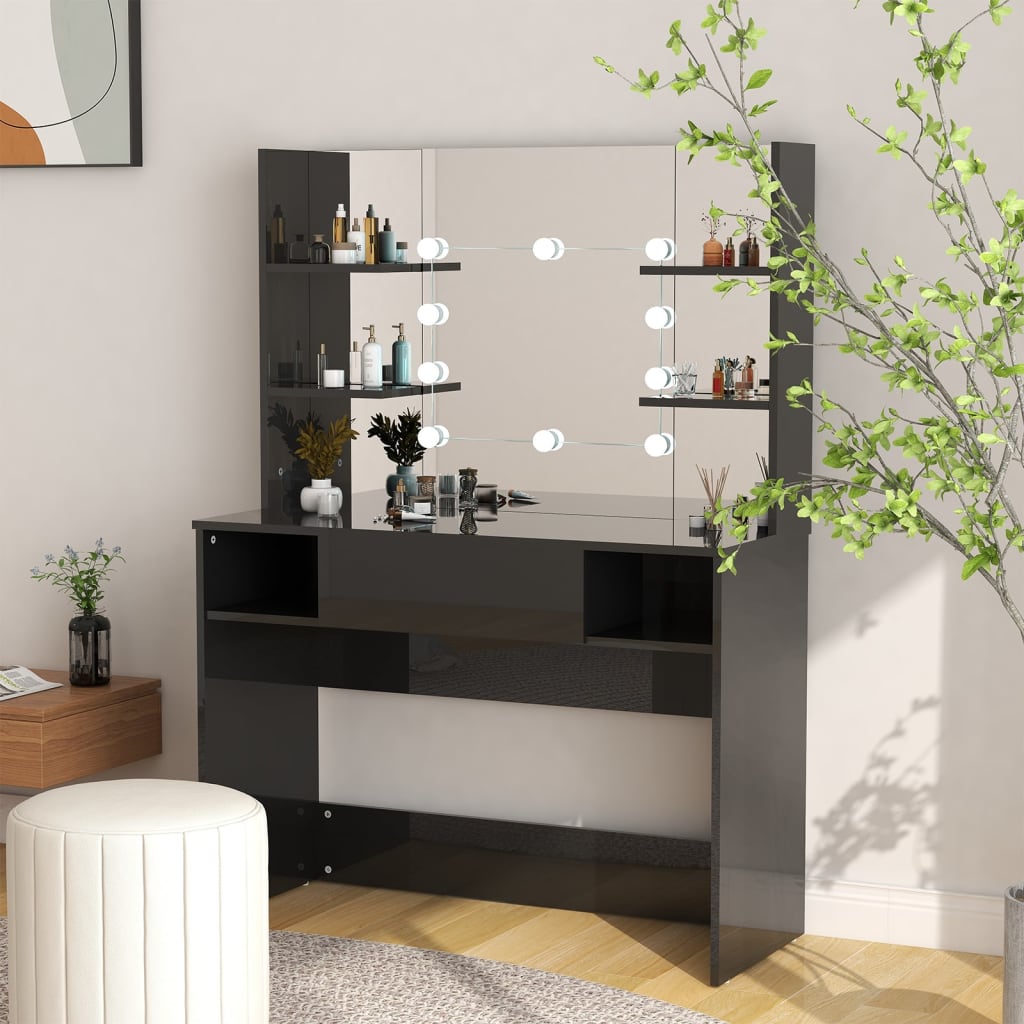 Kaptafel Met Led-Verlichting 100X40X135 Cm Mdf
