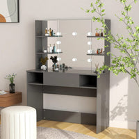 Kaptafel Met Led-Verlichting 100X40X135 Cm Mdf