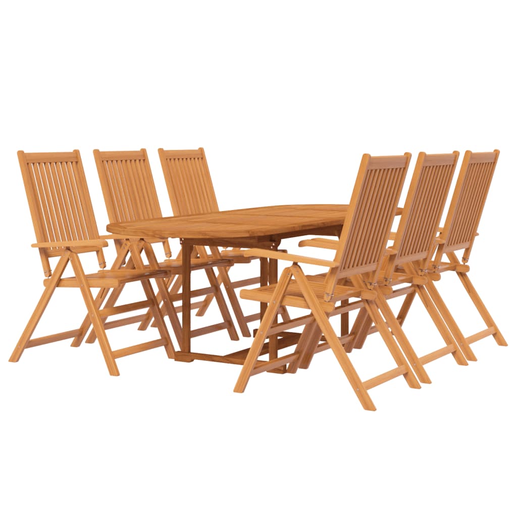 7-Delige Tuinset Massief Acaciahout 160-240 Cm