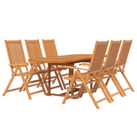7-Delige Tuinset Massief Acaciahout 160-240 Cm