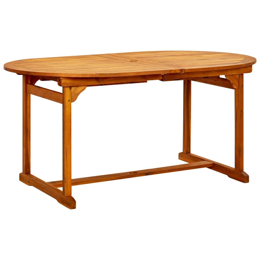 7-Delige Tuinset Massief Acaciahout 160-240 Cm