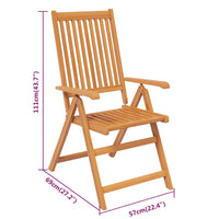7-Delige Tuinset Massief Acaciahout 160-240 Cm
