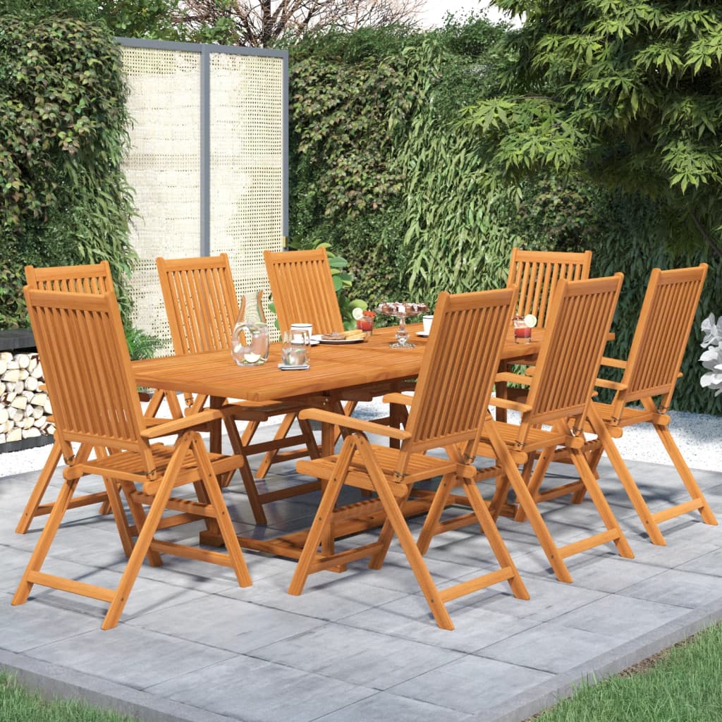 7-Delige Tuinset Massief Acaciahout 160-240 Cm