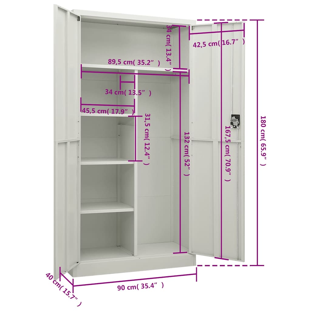 Lockerkast 90X40X180 Cm Staal